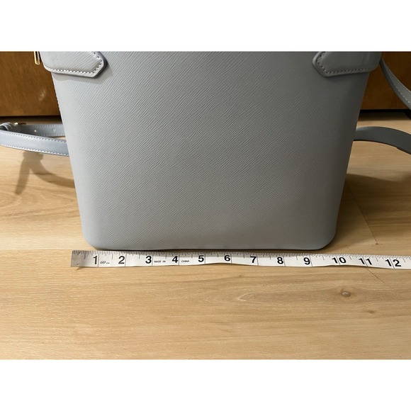 Kate Spade Staci Dome Zip Saffiano Leather Backpack Ocean Fog Blue New $359 - Picture 4 of 8